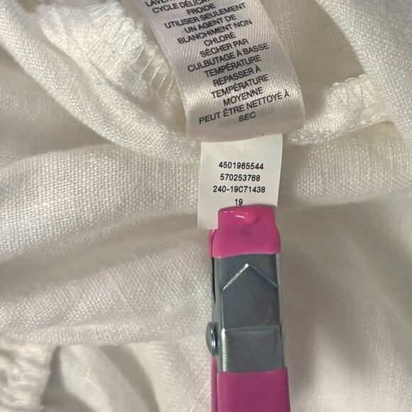 Chicos Women’s Wide Leg Linen Pants Size 2.5 XL 100% Linen Elastic Waist Pockets - Picture 9 of 14